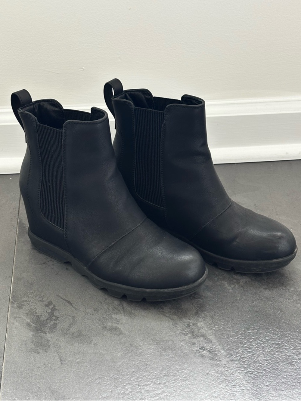 Black Slip-On Boots